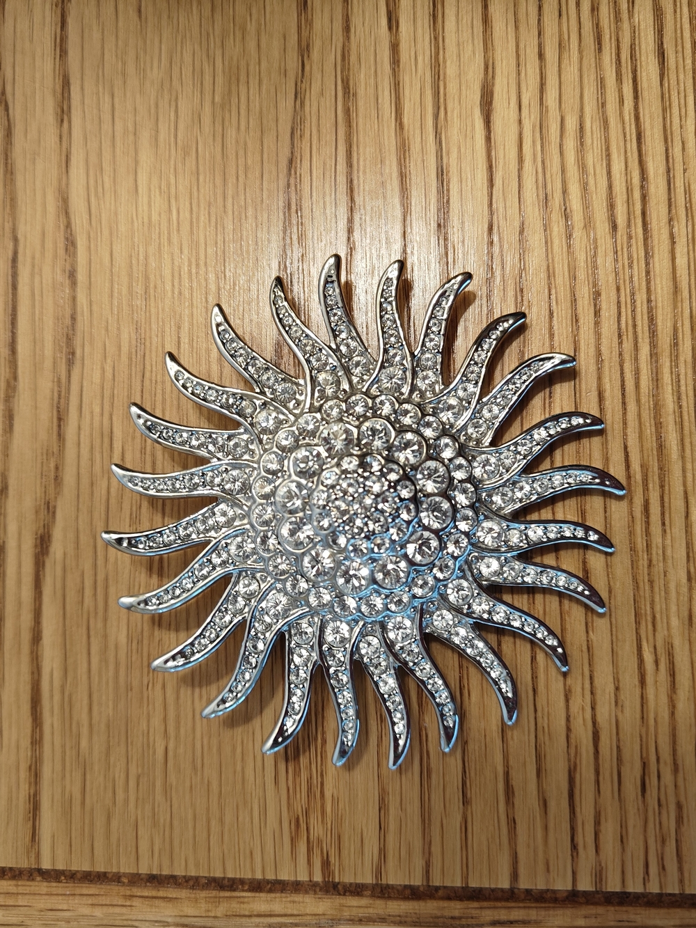 Camrose & Kross JBK Jacqueline Kennedy Silver-tone Sunburst Brooch